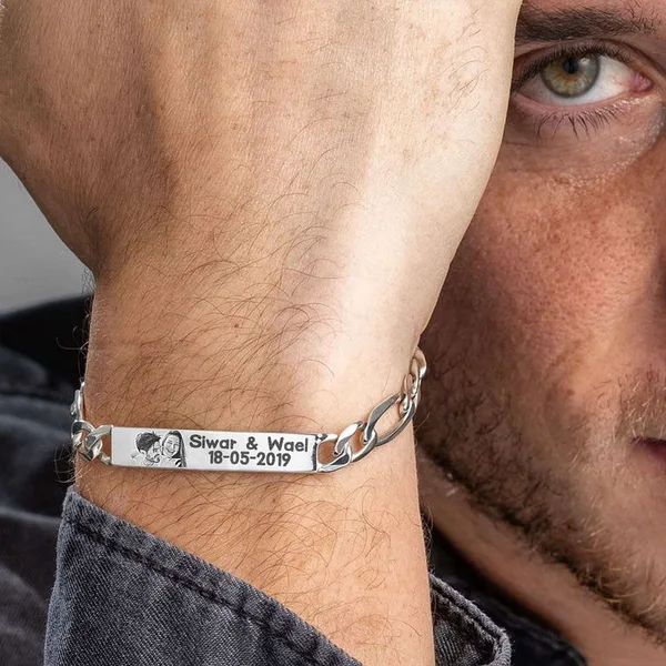 Bracelet Homme Personnalisée - Idée Cadeau Unique