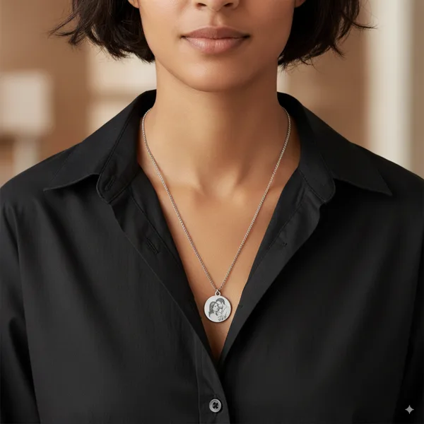 Collier Personnalisé avec Photo pour Femme – Bijou Gravé sur Mesure