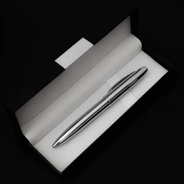 Stylo de Luxe Argenté Personnalisé avec Gravure