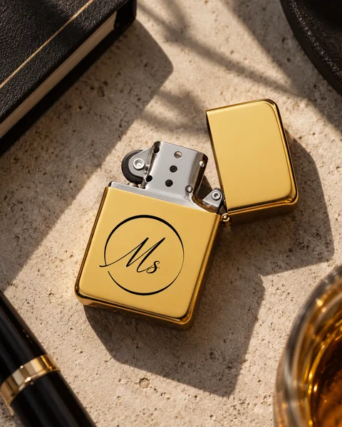 Briquet luxe personalisee gold