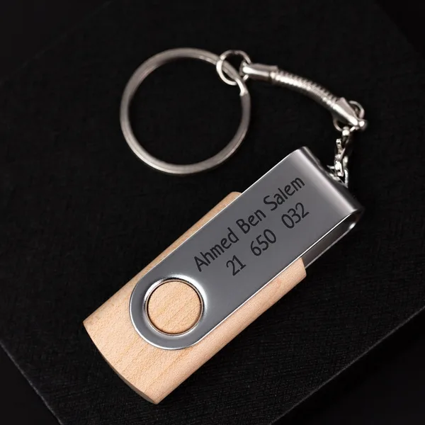 Cle usb personnalisée 32gb wood