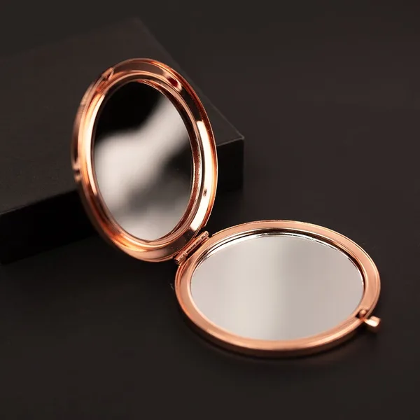 Miroir de poche personnalisé bronze
