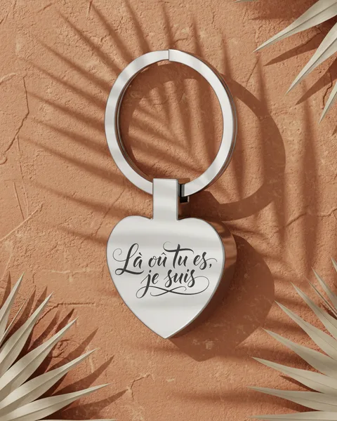 Porte cles personnalisé heart