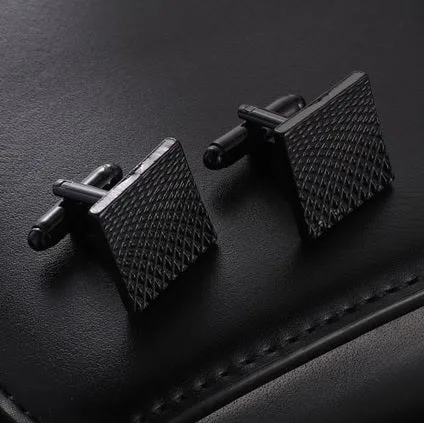 Bouton manchette personnalisé noir