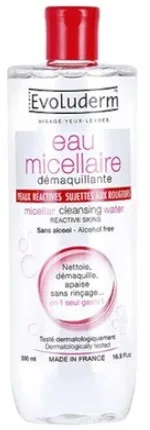 Evoluderm eau micellaire peaux reactives