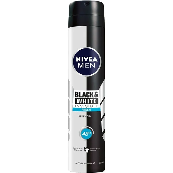 Nivea deodorant black & white fresh homme