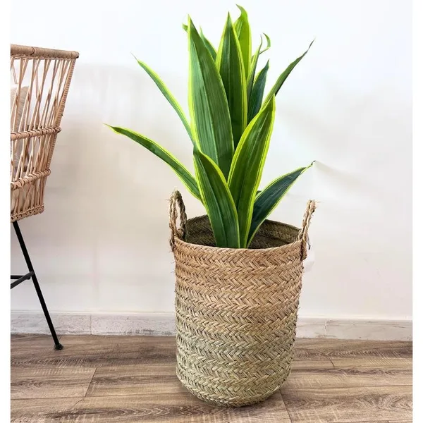 Cache-pot & Panier de rangement en Halfa – Elissa