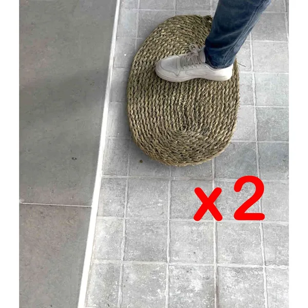 Lot de 2 pièces paillassons en halfa