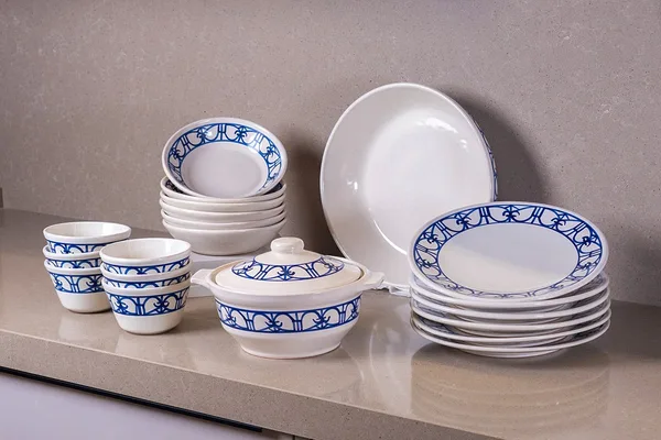 Arena Bleu – Service à table 21 Pièces en poterie