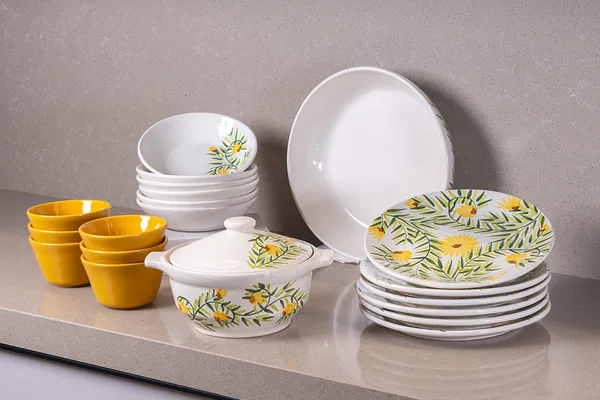 Émeraude – Service à Table 21 Pièces en Poterie